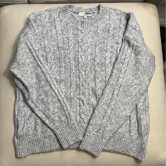 NWT - Loft By Ann Taylor Women's Cable Knit Sweater - Size L - Picture 5 of 8